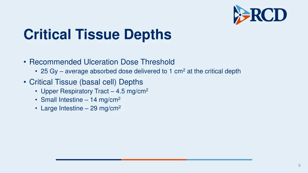 critical tissue depths