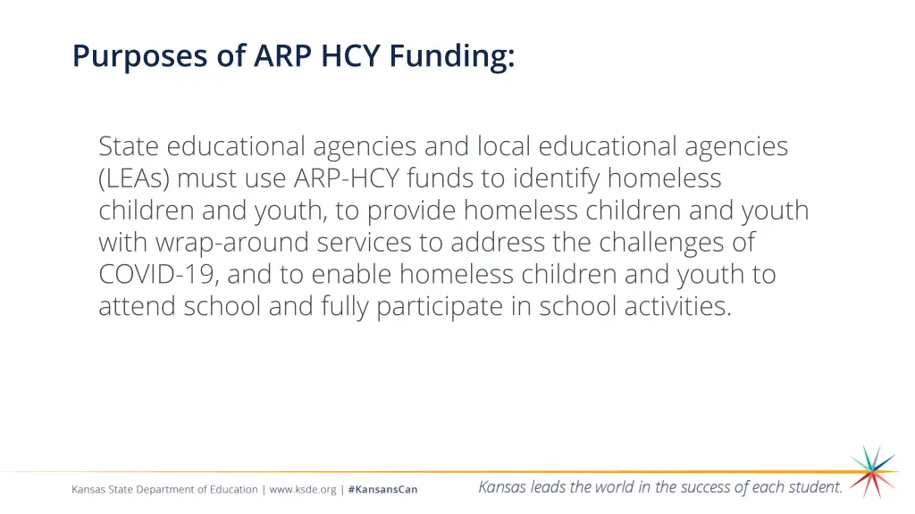 purposes of arp hcy funding