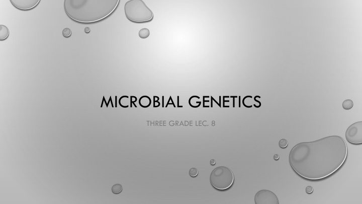 microbial genetics
