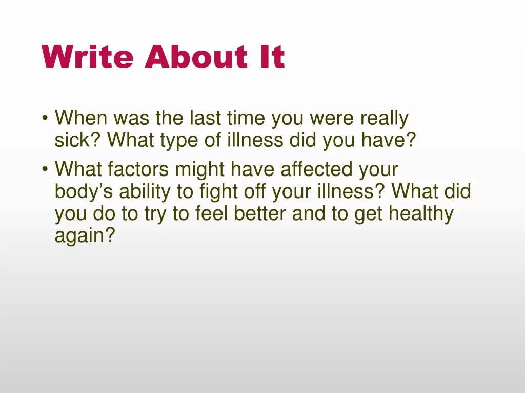 write about it