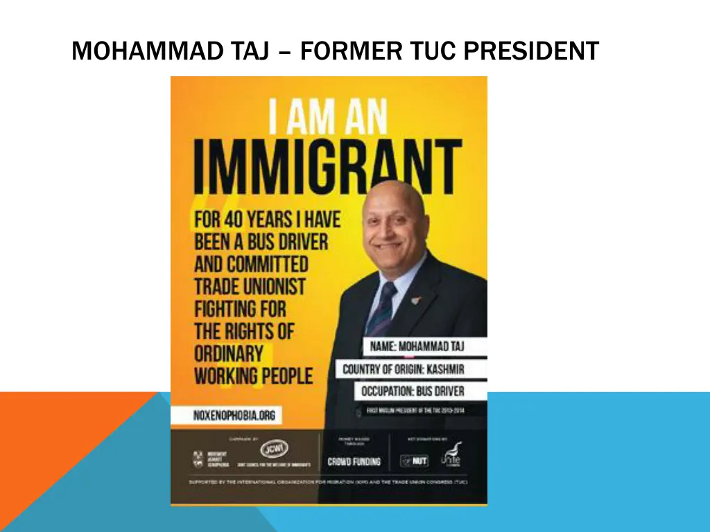 mohammad taj former tuc president