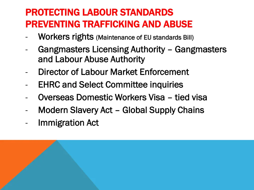 protecting labour standards protecting labour