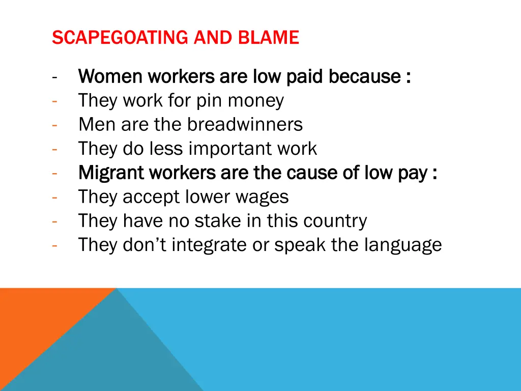 scapegoating and blame