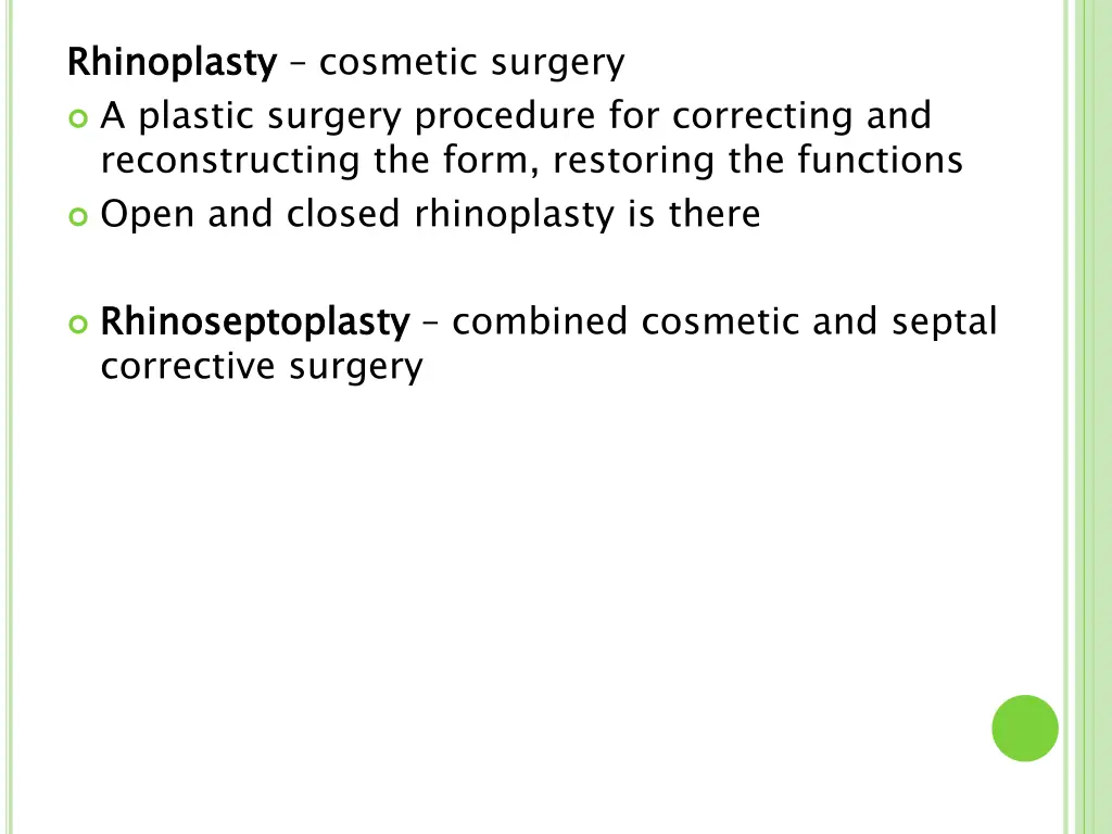 rhinoplasty a plastic surgery procedure