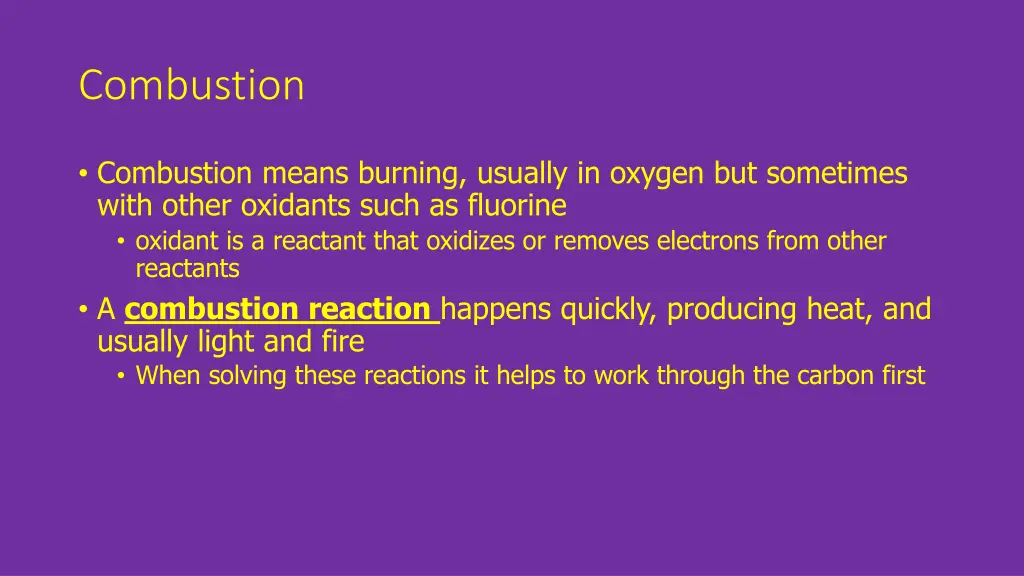 combustion