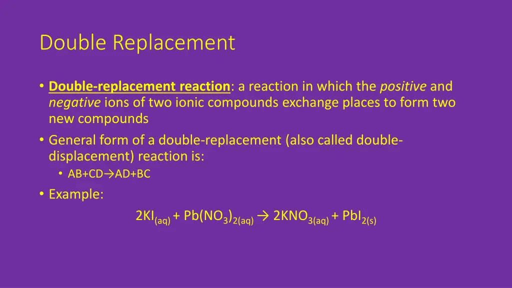 double replacement