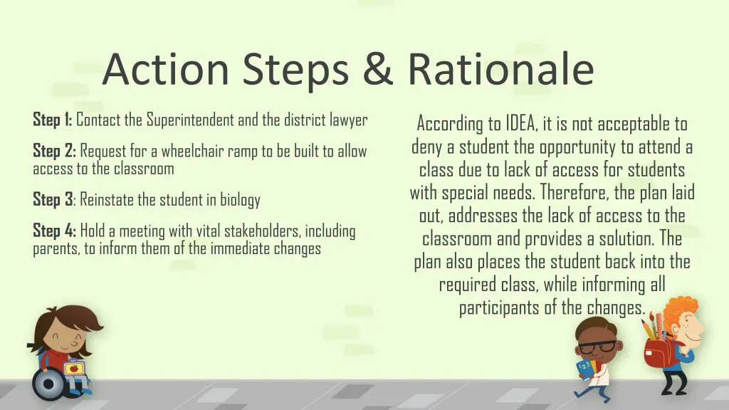 action steps rationale