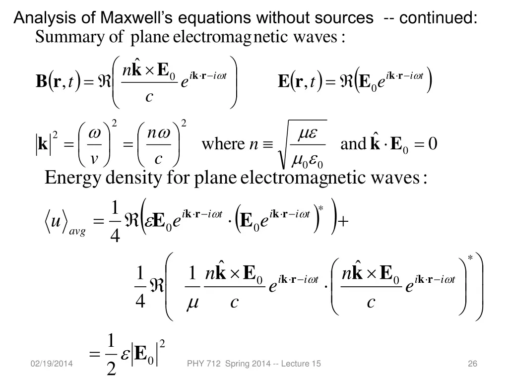 analysis of maxwell s equations without sources 4