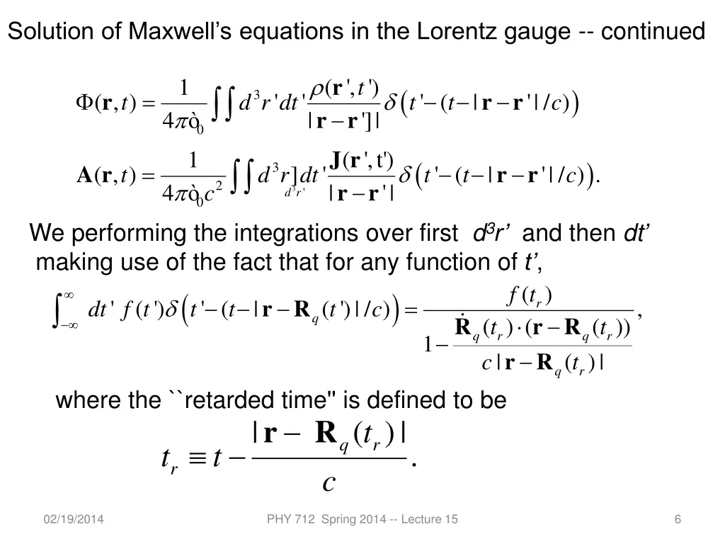 solution of maxwell s equations in the lorentz 1