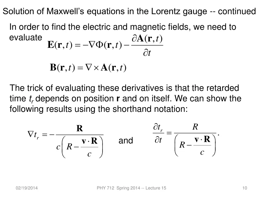 solution of maxwell s equations in the lorentz 3