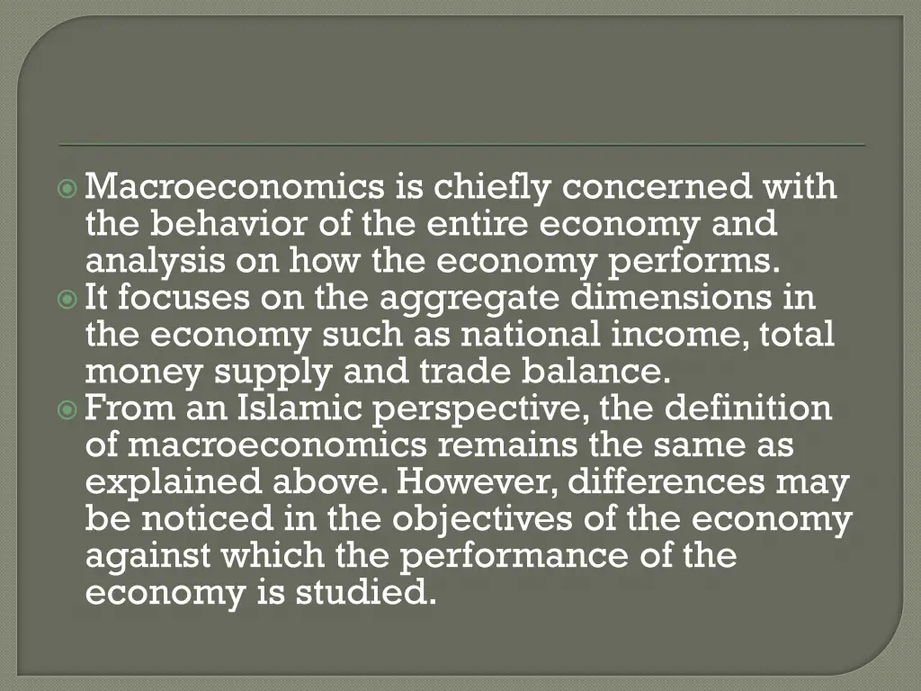 macroeconomics is chiefly concerned with