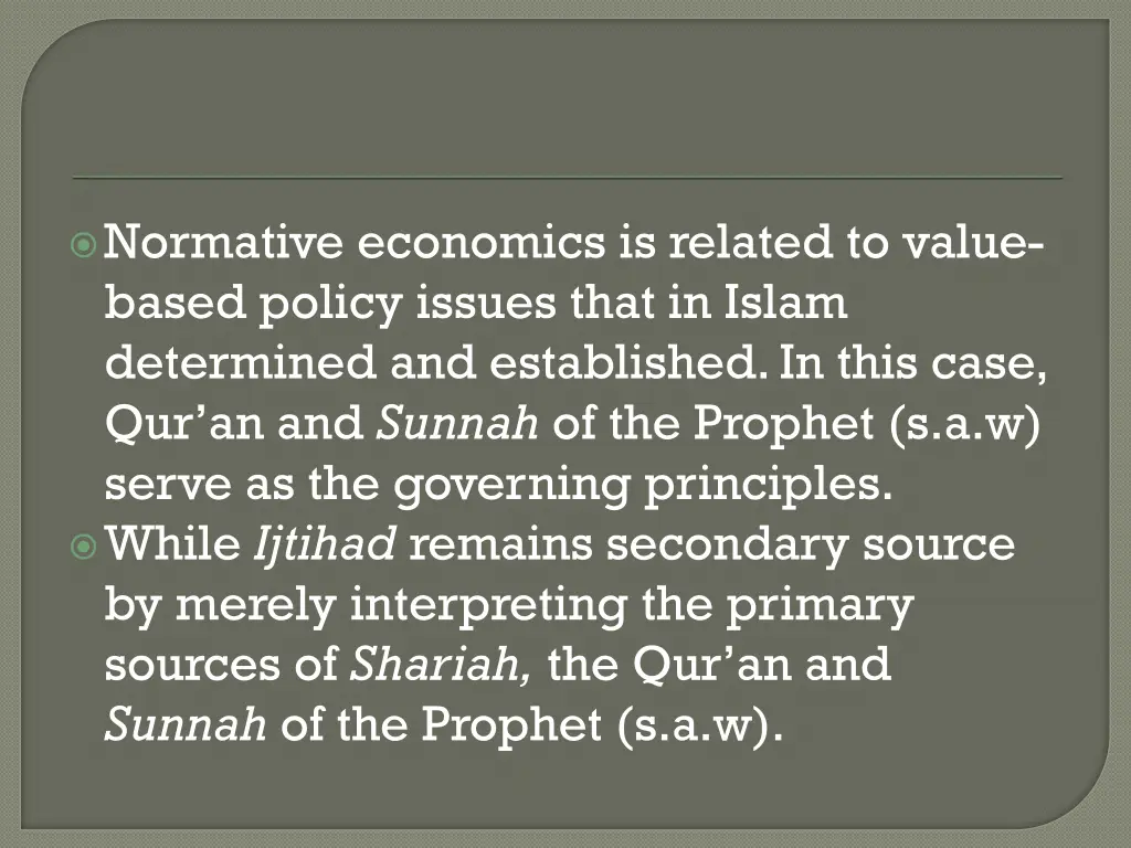 normative economics is related to value based