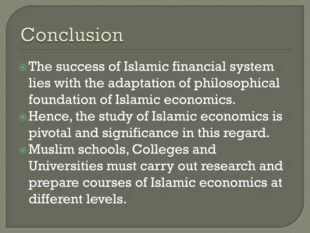 the success of islamic financial system lies with