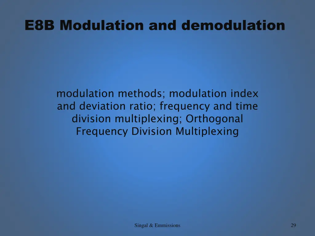e8b modulation and demodulation
