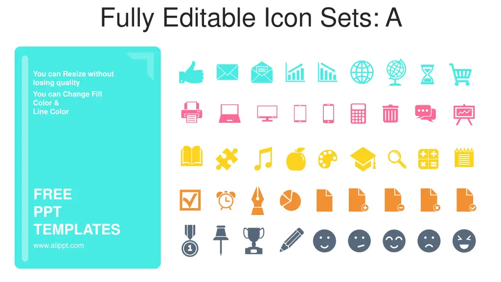 fully editable icon sets a