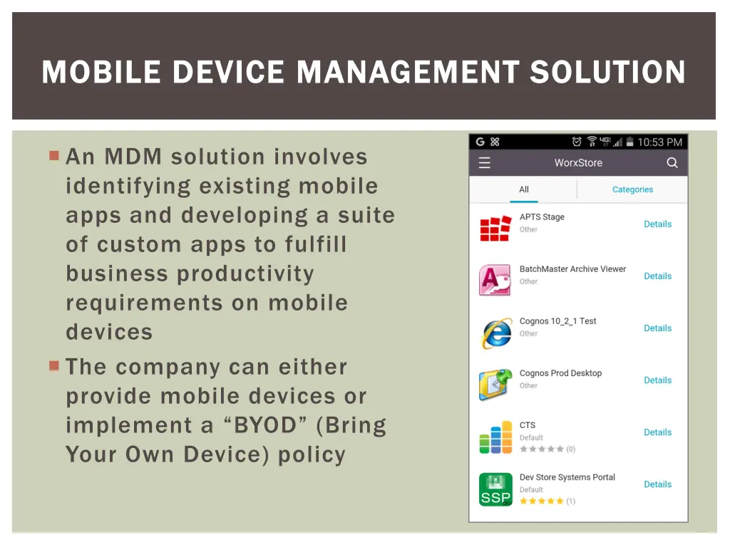 mobile device mobile device management solution