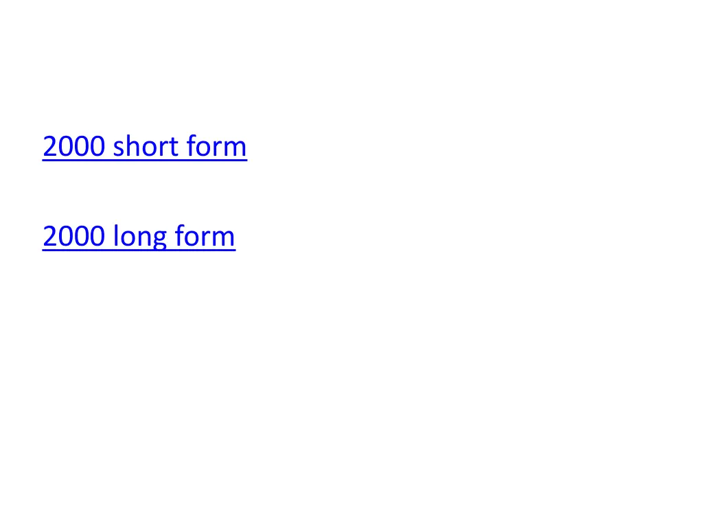 2000 short form