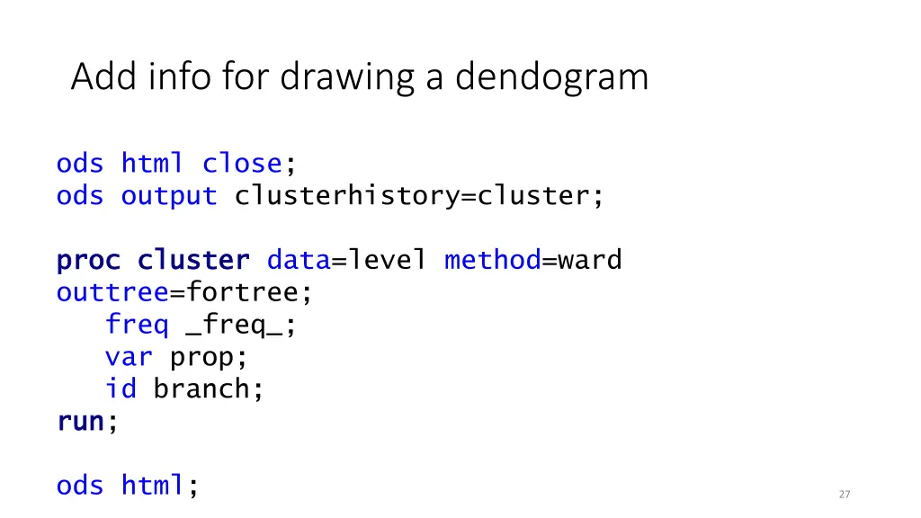 add info for drawing a dendogram