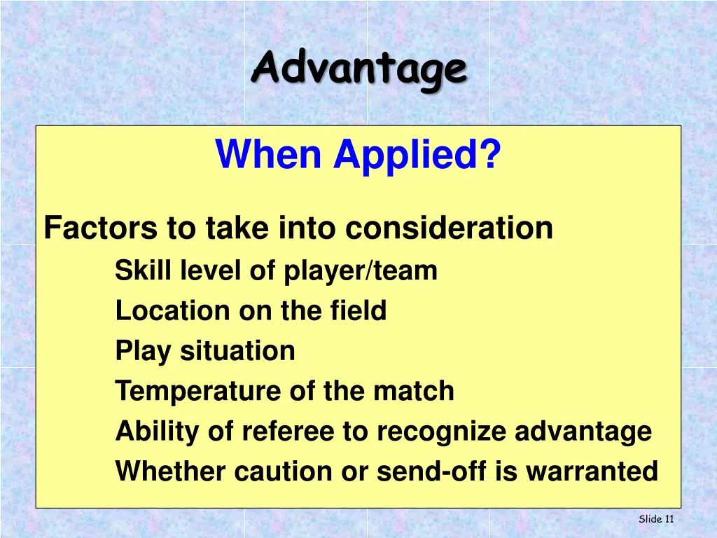 advantage 1