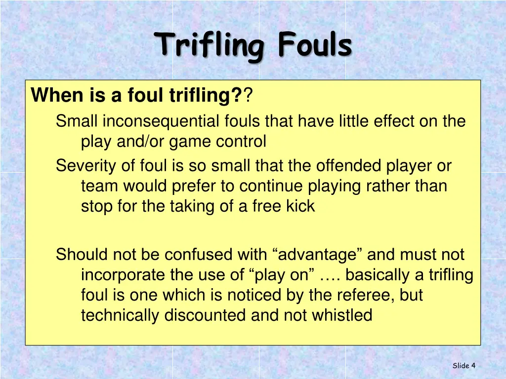 trifling fouls 1