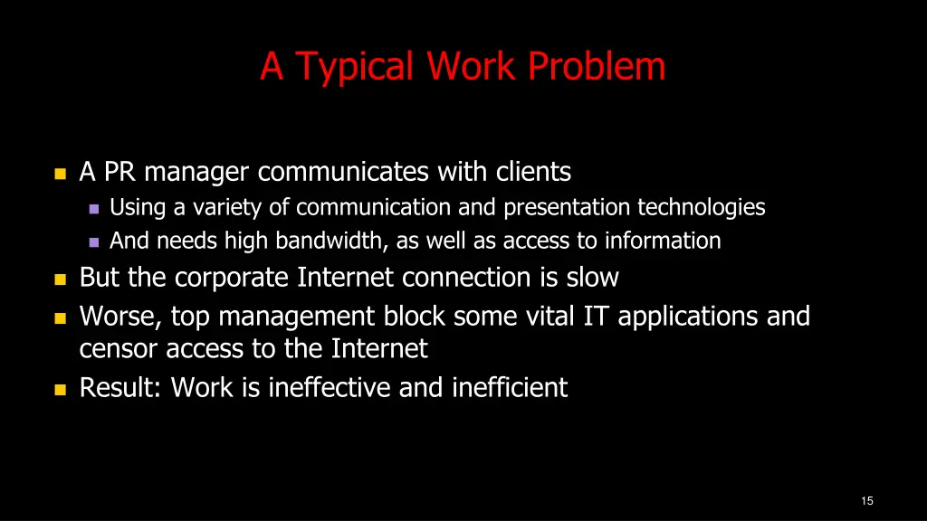 a typical work problem