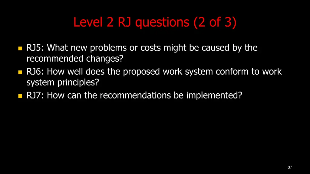 level 2 rj questions 2 of 3