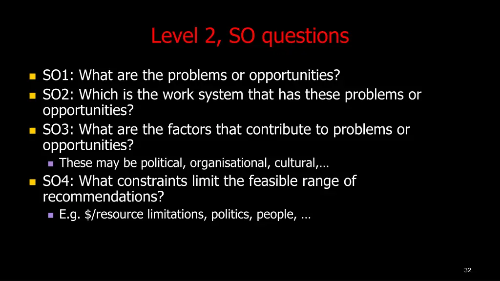 level 2 so questions