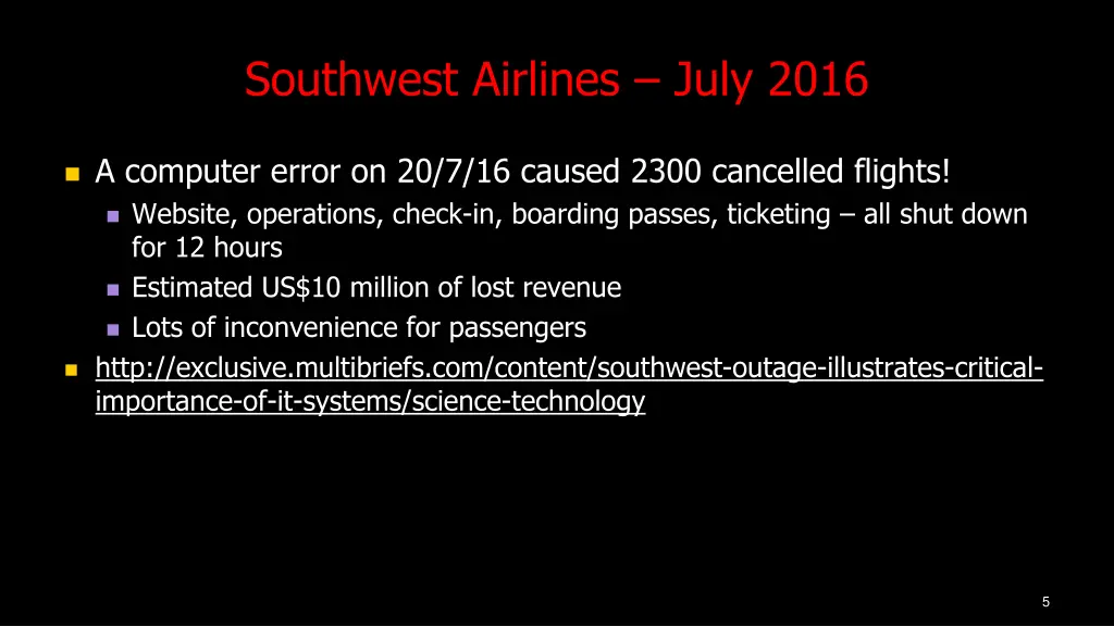 southwest airlines july 2016