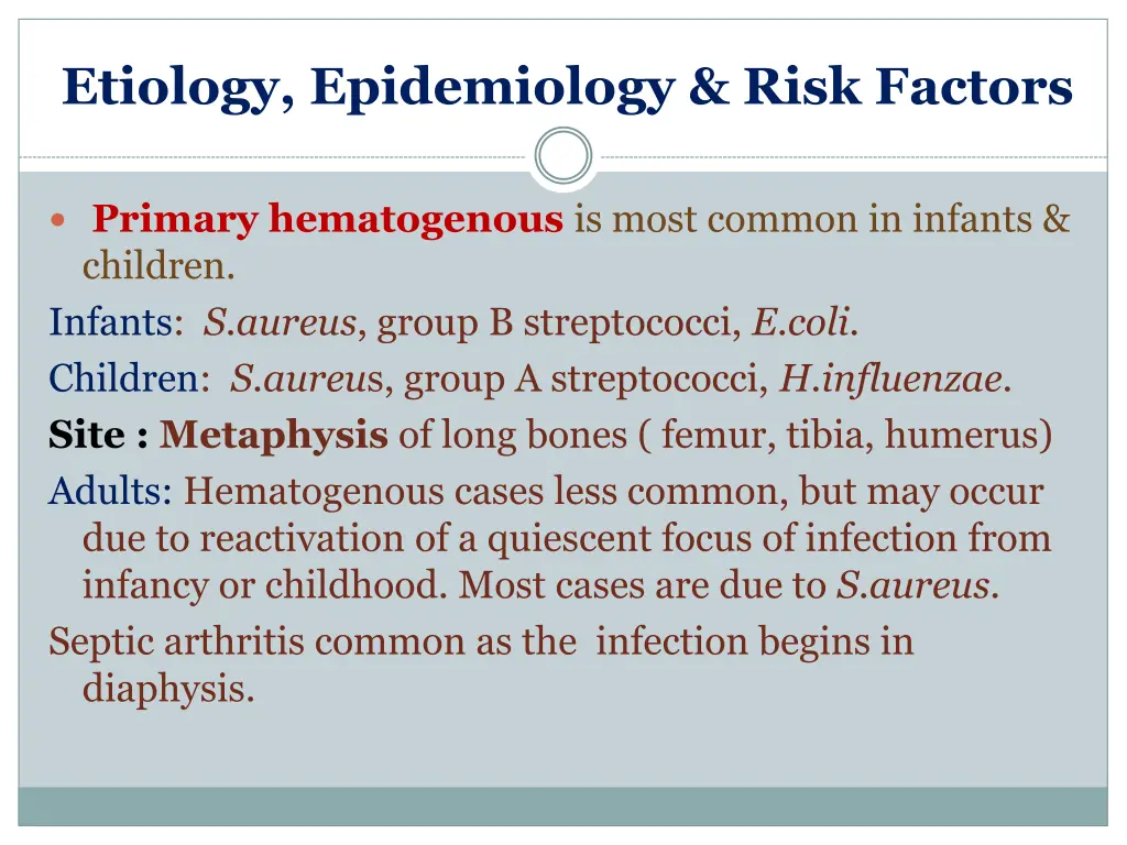 etiology epidemiology risk factors