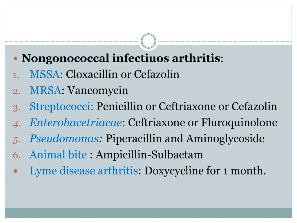 nongonococcal infectiuos arthritis mssa
