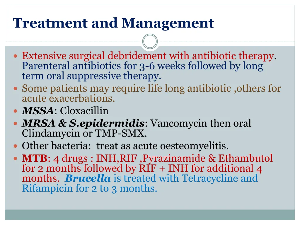 treatment and management