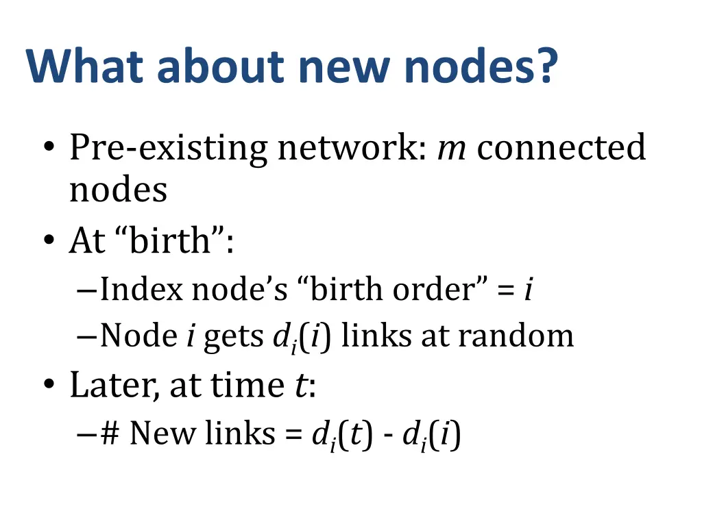what about new nodes
