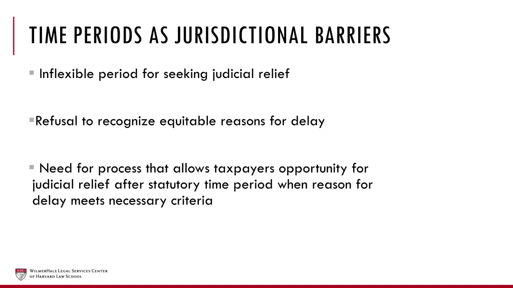 time periods as jurisdictional barriers