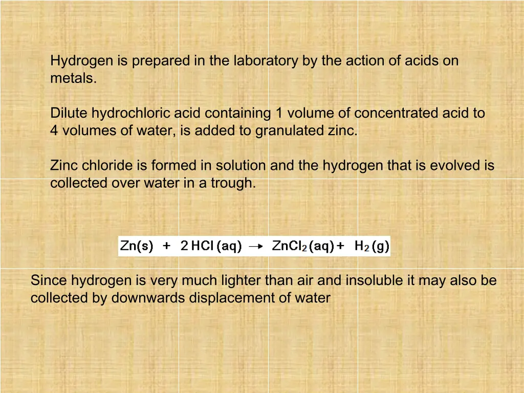 hydrogen is prepared in the laboratory