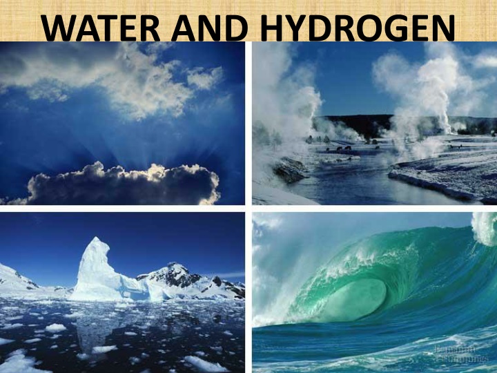water and hydrogen