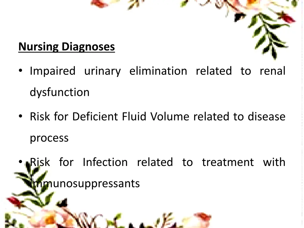 nursing diagnoses