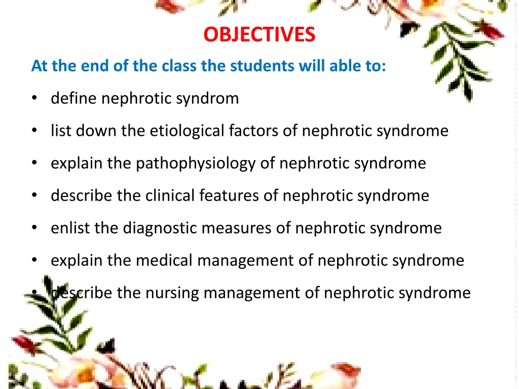 objectives