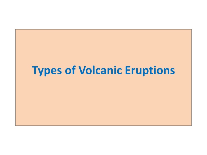 types of volcanic eruptions