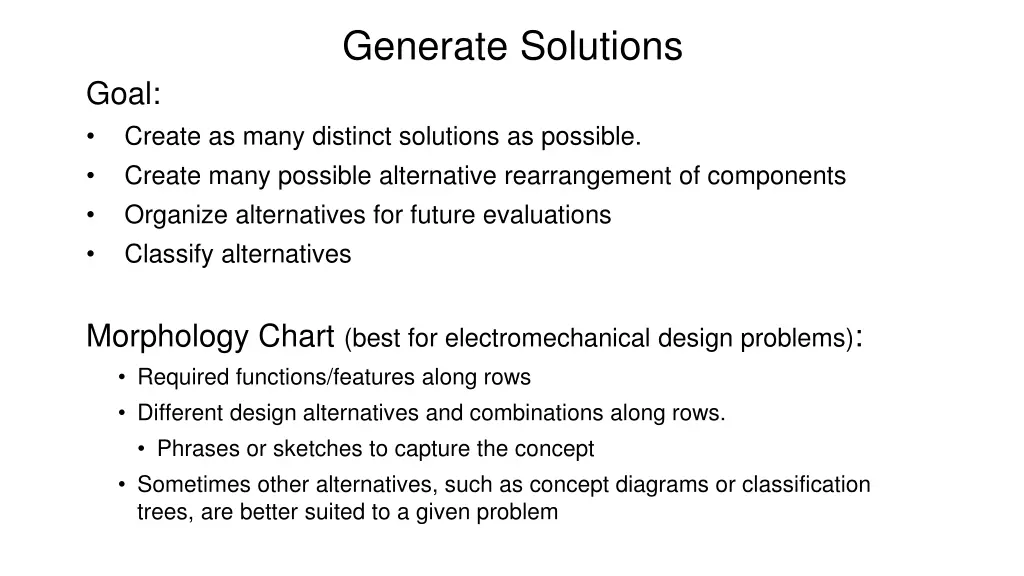 generate solutions