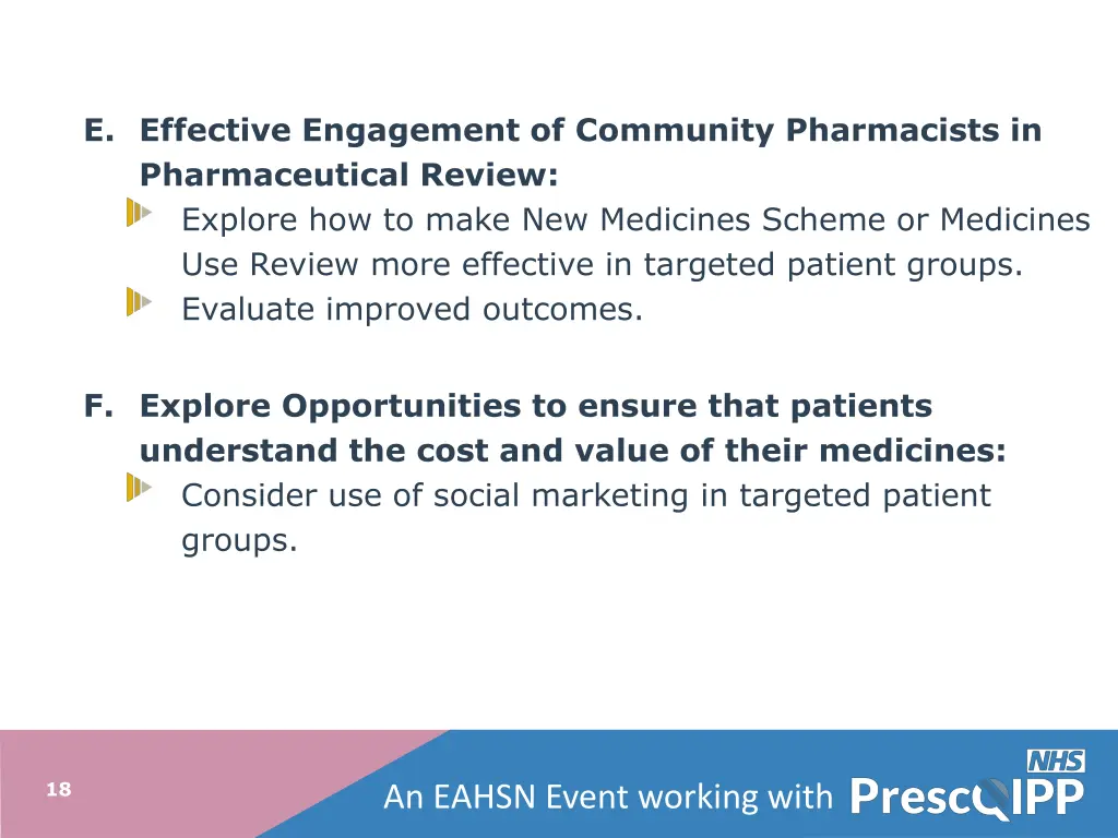 e effective engagement of community pharmacists