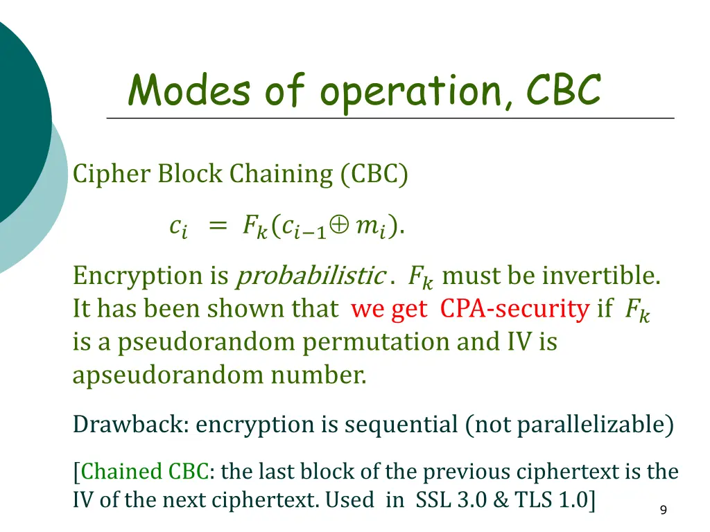 modes of operation cbc