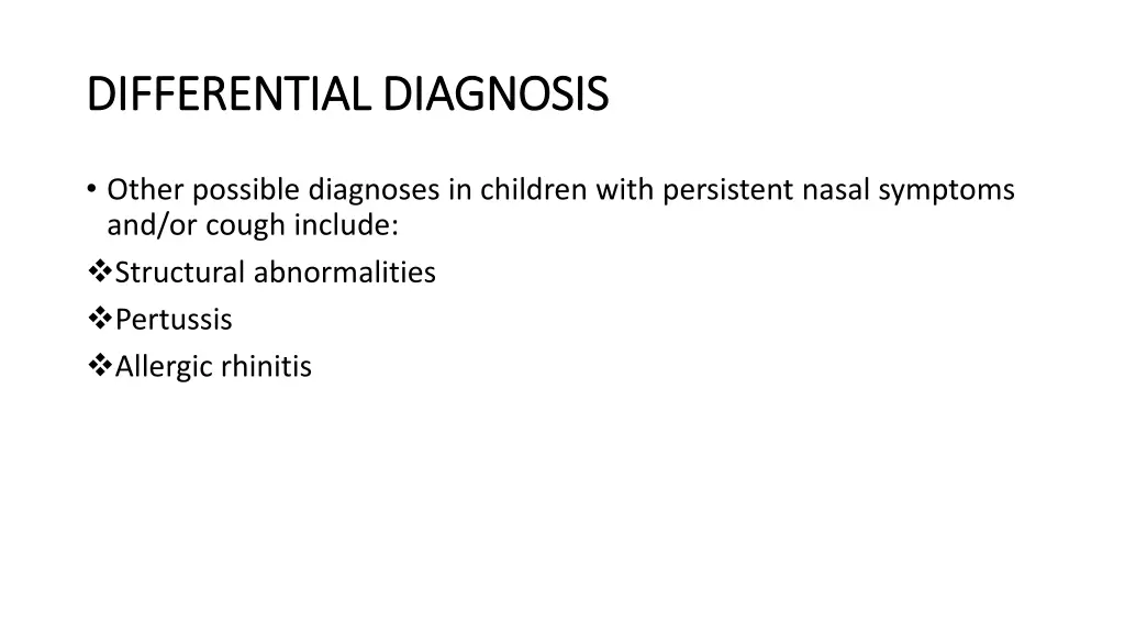 differential diagnosis differential diagnosis