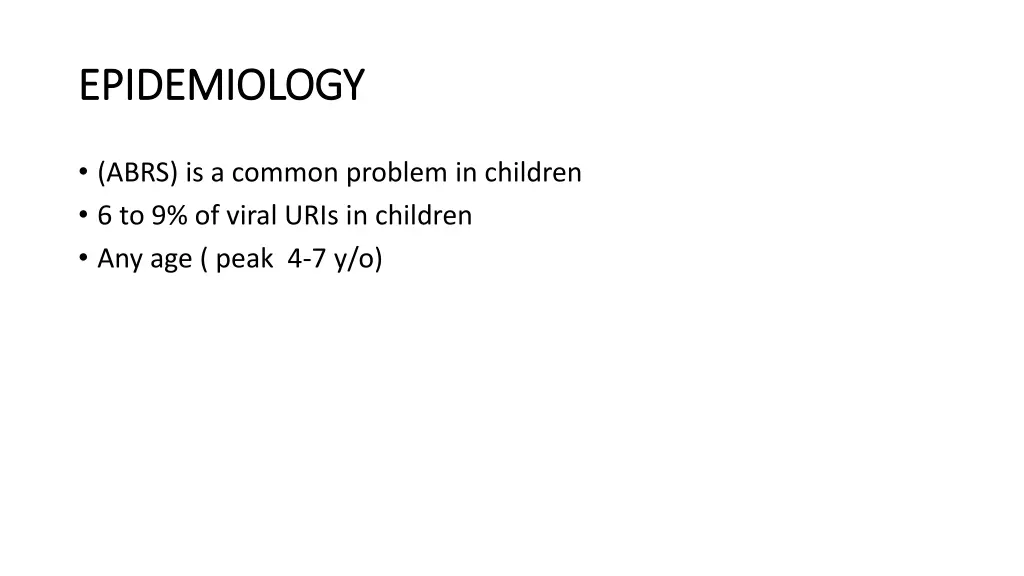 epidemiology epidemiology