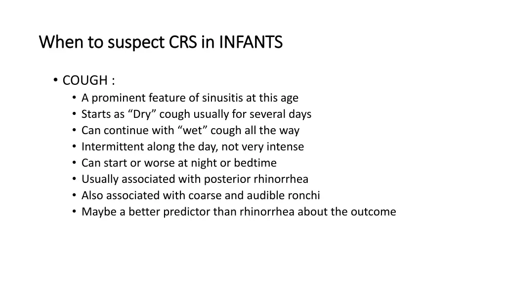 when to suspect crs in infants when to suspect 1