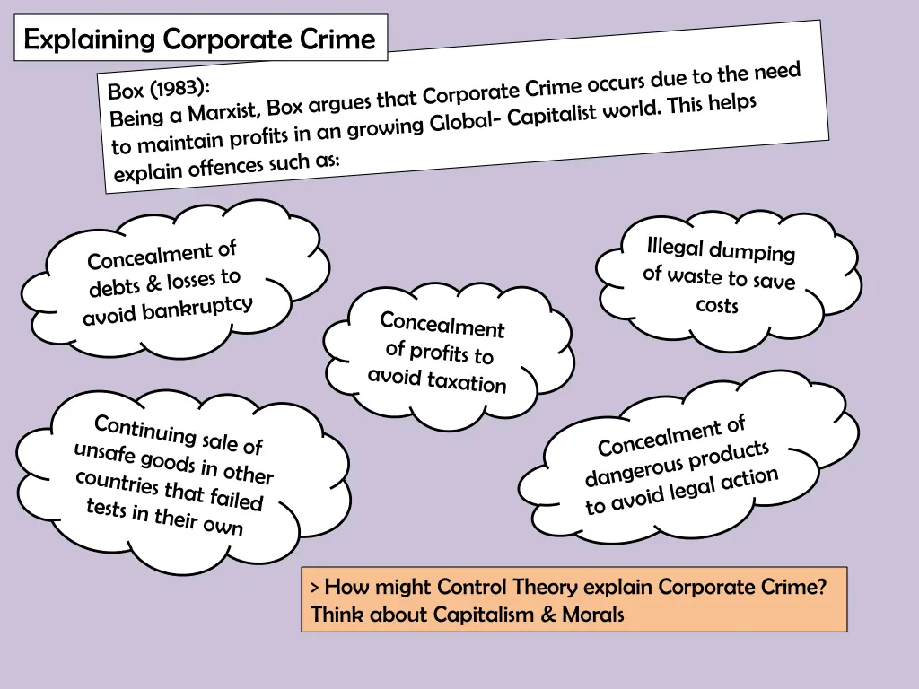 explaining corporate crime