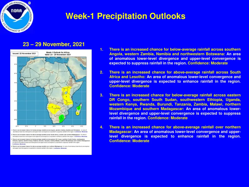 week 1 precipitation outlooks