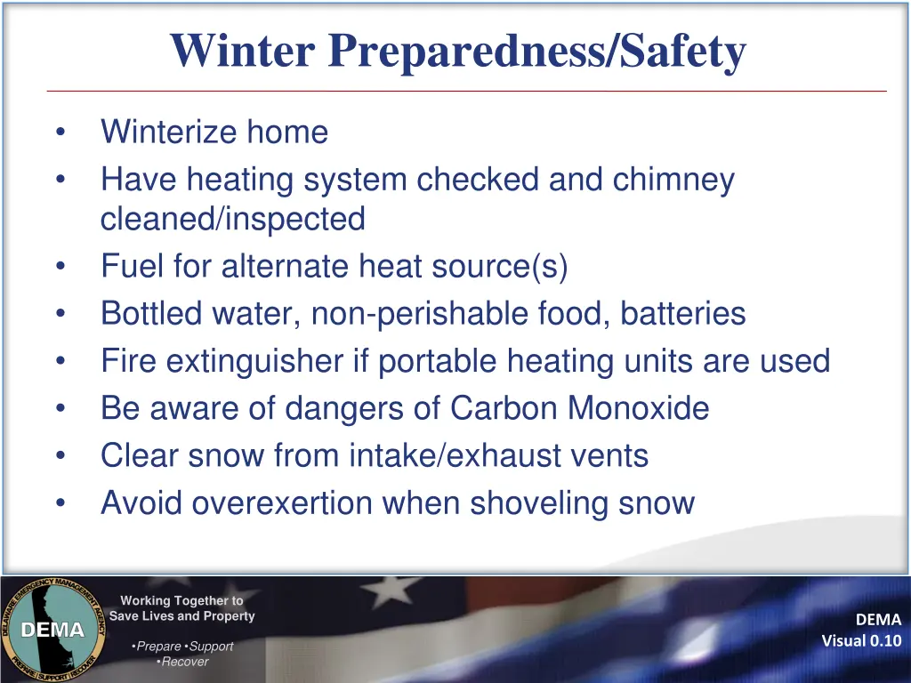 winter preparedness safety