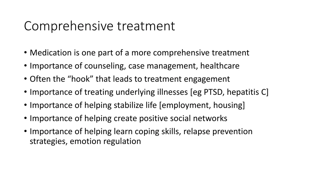 comprehensive treatment