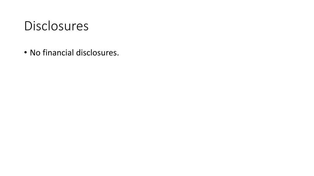 disclosures