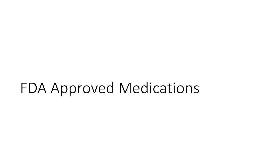 fda approved medications